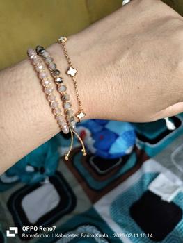 Product Review of Angel Clover Bracelet In Pink & Black Anti Karat Stainless Gelang | evyjewels x crushonyou from R**a R**a 1