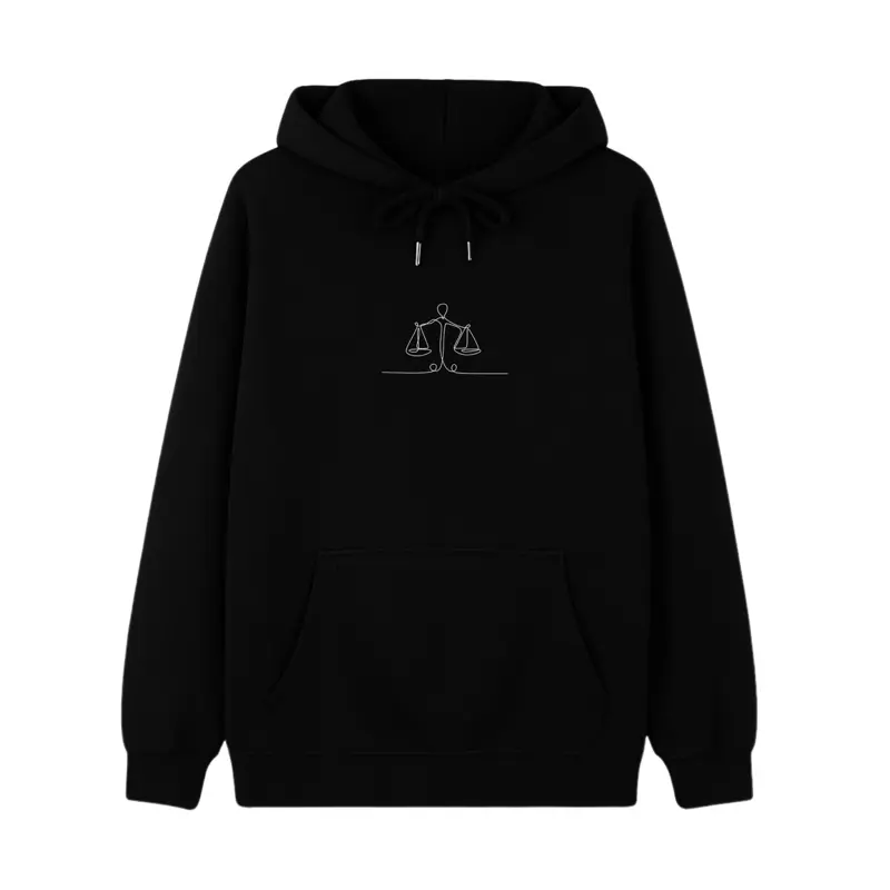 Hoodie Pullover Jaket Sweater Fleece Hitam Unisex Supervision - Work Life Balance 1