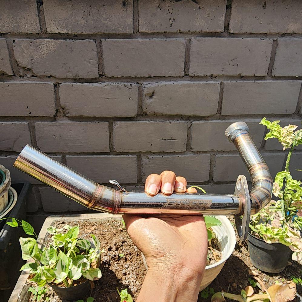 Leheran knalpot mio sporty soul smile pipa 26mm ke 28mm stainless Motor Motorcycle