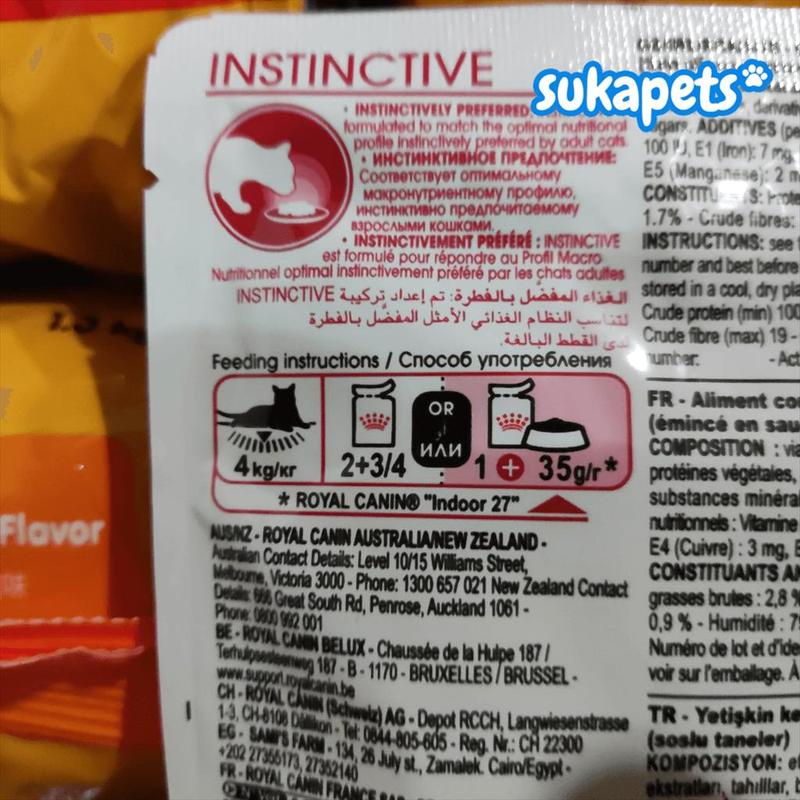Royal Canin Instinctive In Gravy Makanan Kucing Dewasa Wet 85gr 3