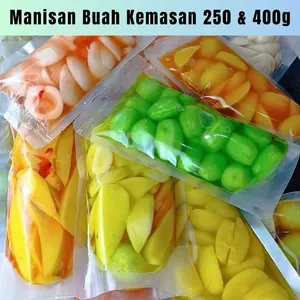 [400 GRAM] - KEMASAN 400 GRAM MANISAN BASAH BUAH MANGGA, KEDONDONG LOKAL, BENGKUANG, KEDONDONG BANGKOK, SALAK, ANGGUR, PEPAYA ASLI CIANJUR DONDONG ASINAN KILOAN
