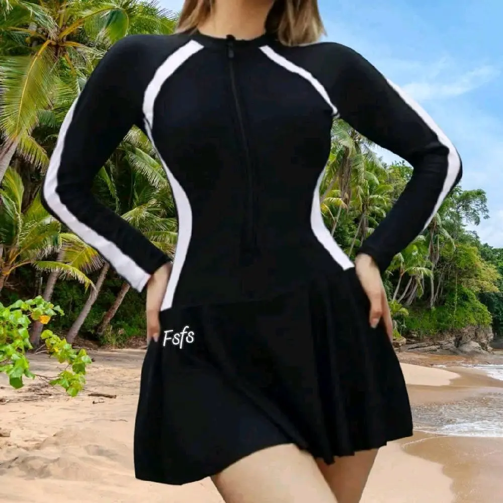 Stylish Combi Rashguard Skirt  #NewArrival #MagandaQuality  High End Nylon Cotton Fabric Rubberised paint  FREE size best fit large up to 2XL expandable to 3XL Casual Womenswear Comfortable Dress Summer Day