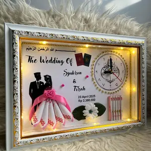 sehari jadi mahar nikah sepaket jam dan lampu mahar pernikahan