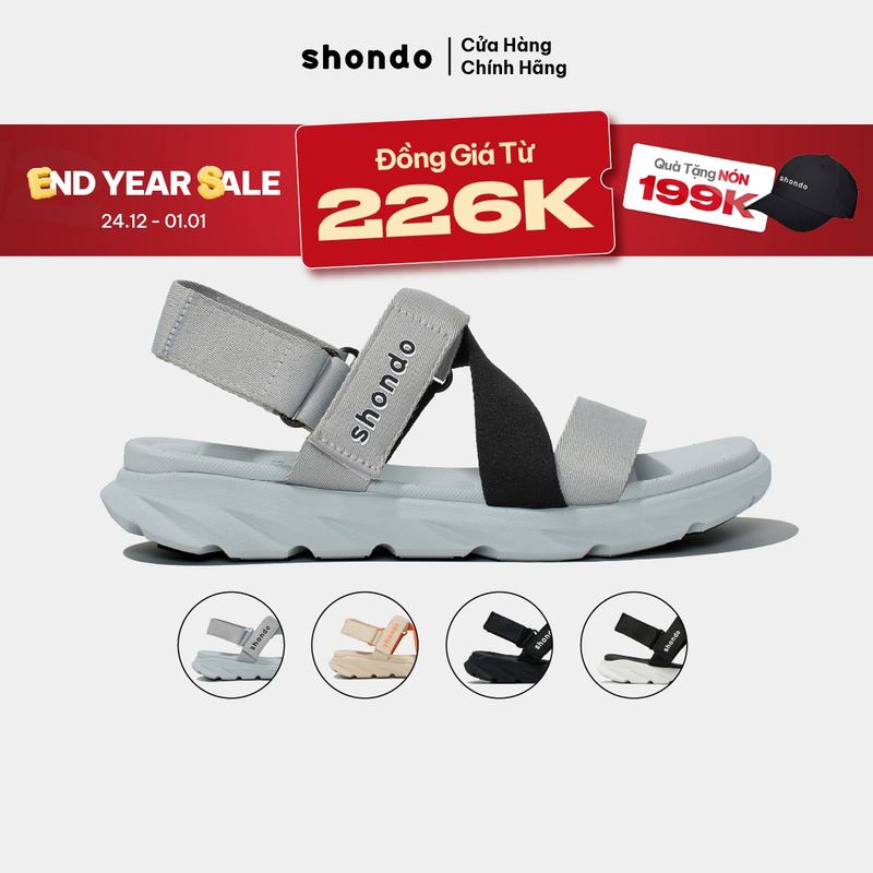  Giày Sandal Nam Nữ F6S Ver 1 Thoải Mái Nhẹ Êm Shondo Nhiều Màu 