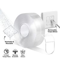 Gambar KAMJE Double Tape Perekat Gel Adhesive Washable Sticker Selotip Bolak Balik Kuat Bening - KMJ005 - 200 x 2 CM dari KAMJE Official Store Kota Administrasi Jakarta Barat 3 Tokopedia