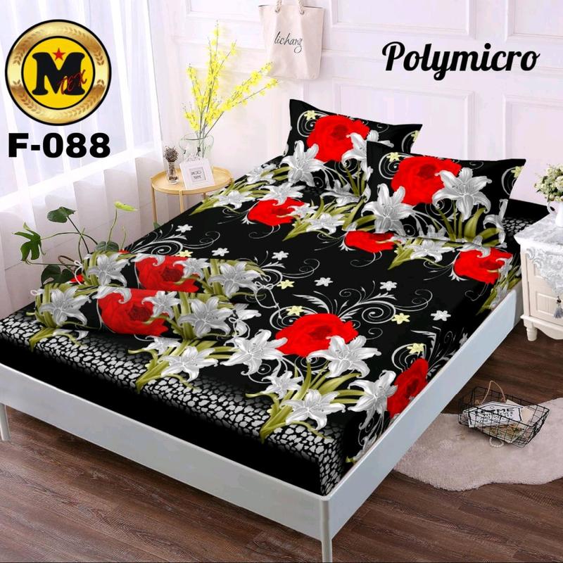 SEPREI MOTIF BUNGA AESTHETIC 180*200 160*200 JUMBO FREE 2 SARUNG BANTAL 1 GULING Springbed 5