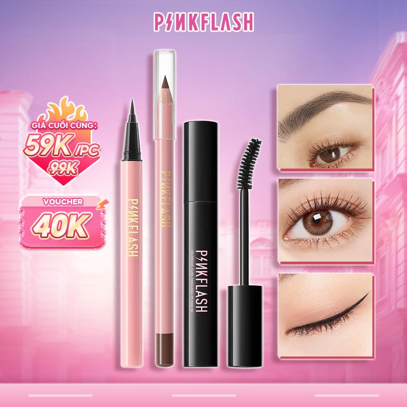 【 3PCS ONLY 59K ! PINKFLASH Bộ trang điểm mắt Với eyeliner mascara chì kẻ mày 3pcs