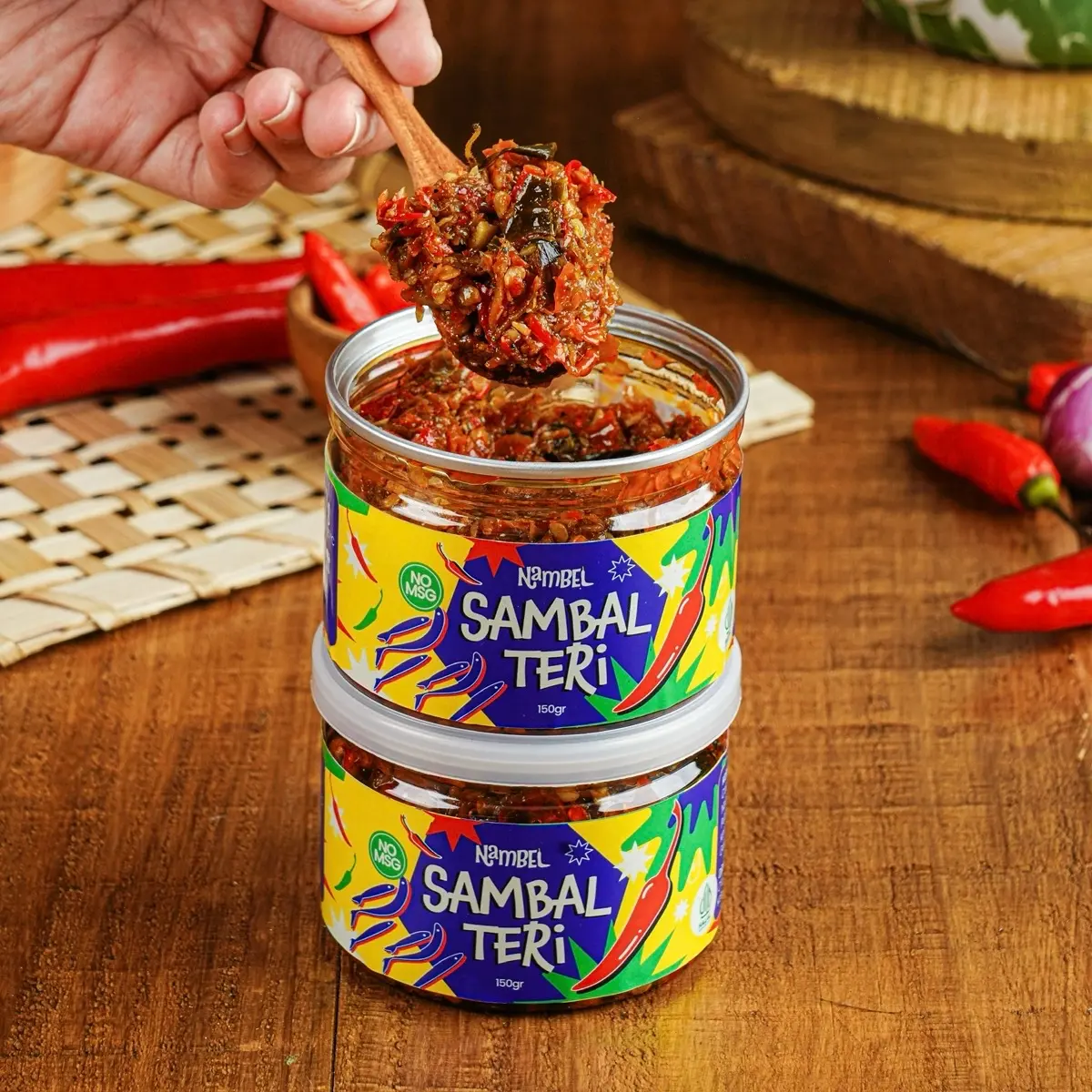 Nambel - Sambal Teri - Sambal isi 2 - Varian Sama - NO MSG - Sambal Lauk