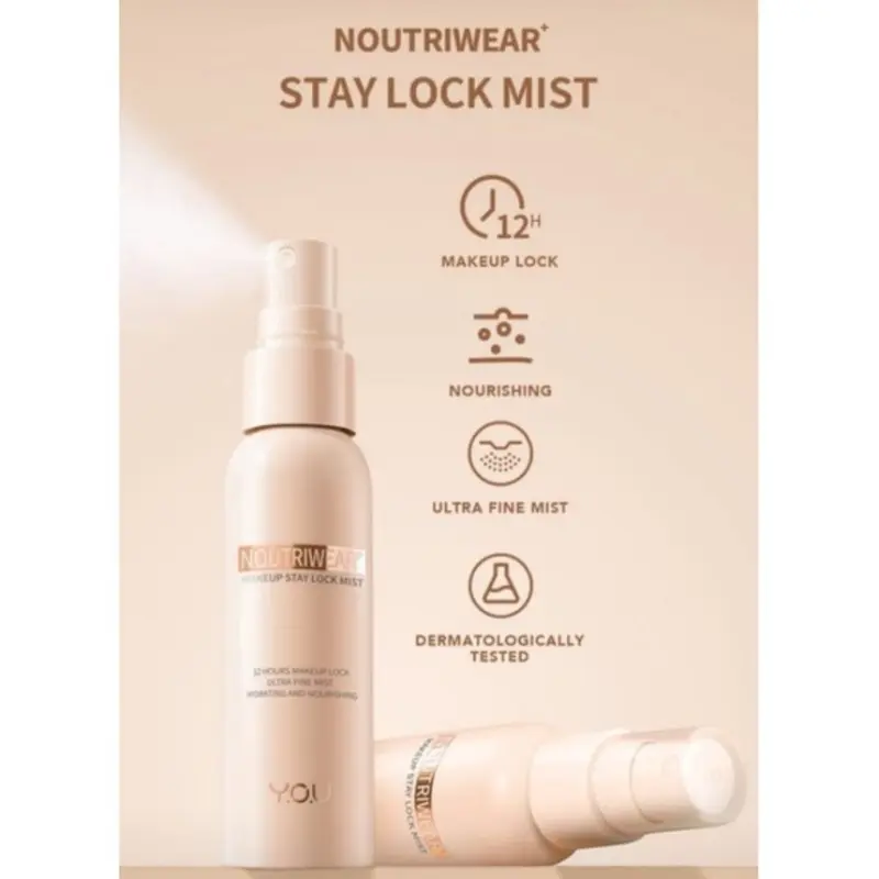 YOU Makeup NoutriWear+ Makeup Stay Lock Mist - 12 Jam Makeup Lock 4
