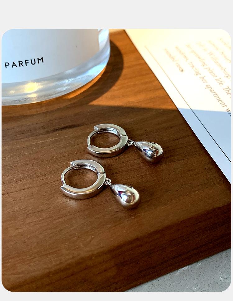 Product Introduction of 925 Sterling Silver Water Drop Dangle Earrings Simple and Special for Girls Party 1