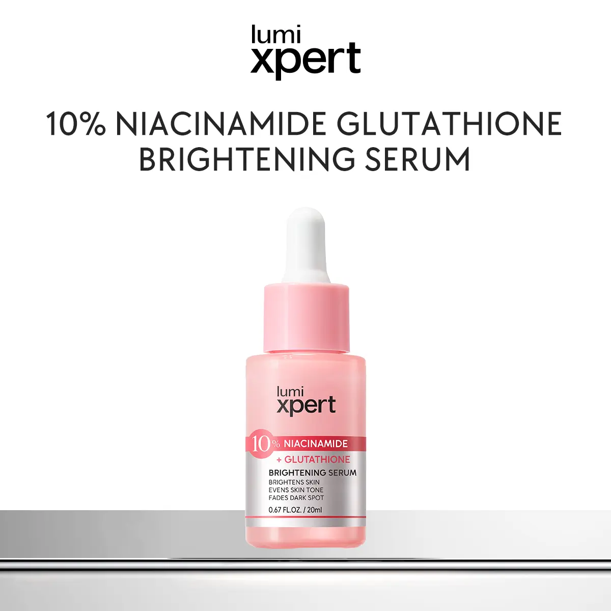 LUMIXPERT 10% Niacinamide Glutathione Brightening Serum 20ml | Niacinamide+Glutathione Kompleks | Treatment Kulit Kusam & Warna Kulit Tidak Merata