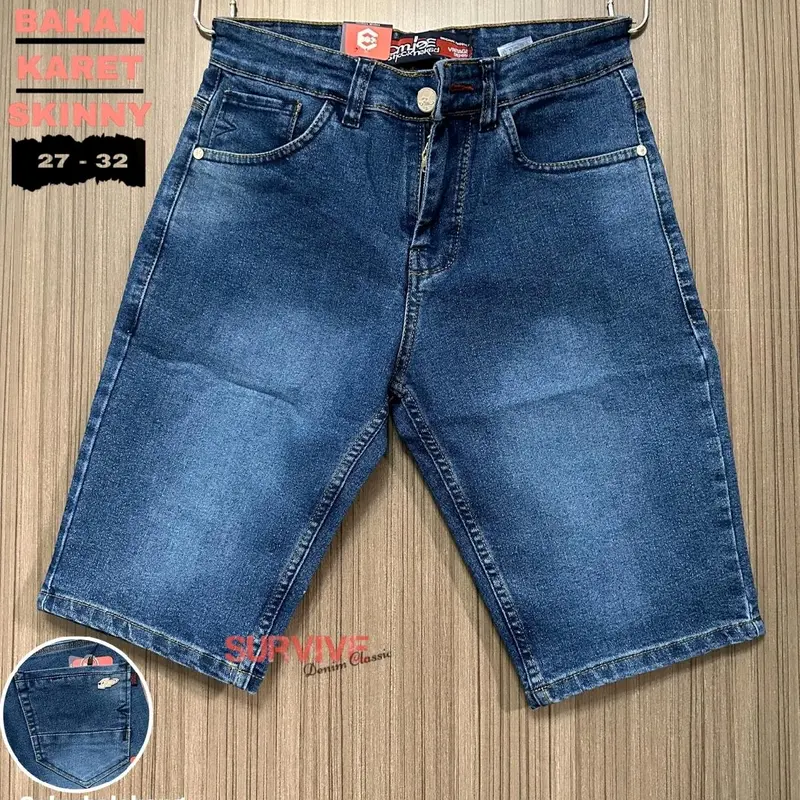 Celana Jeans Panjang Motif Sobek Pria Pola Petir Zigzag Skinny Fit Slimfitting Bahan Full Denim Melar Cowok Dewasa Slimfit 5