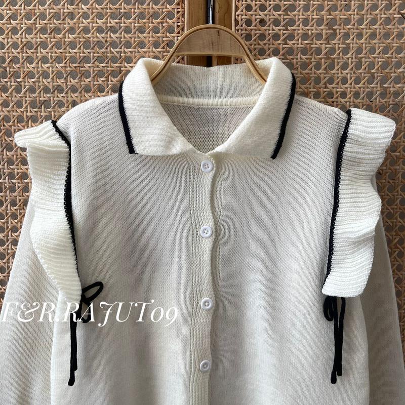 Product Introduction of Alidah Cardigan Rajut Kancing Motif Tali Wanita Lengan Panjang Kekinian 2