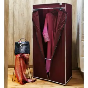 Nine Box Lemari Furniture Pakaian Penyimpanan Gantung Gamis Khimar dengan pipa Besi dan sarung PVC mika plastik