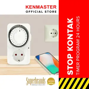 Kenmaster Stop Kontak Timer 24Hour - Bisa Setting Waktu Sendiri - STKA060