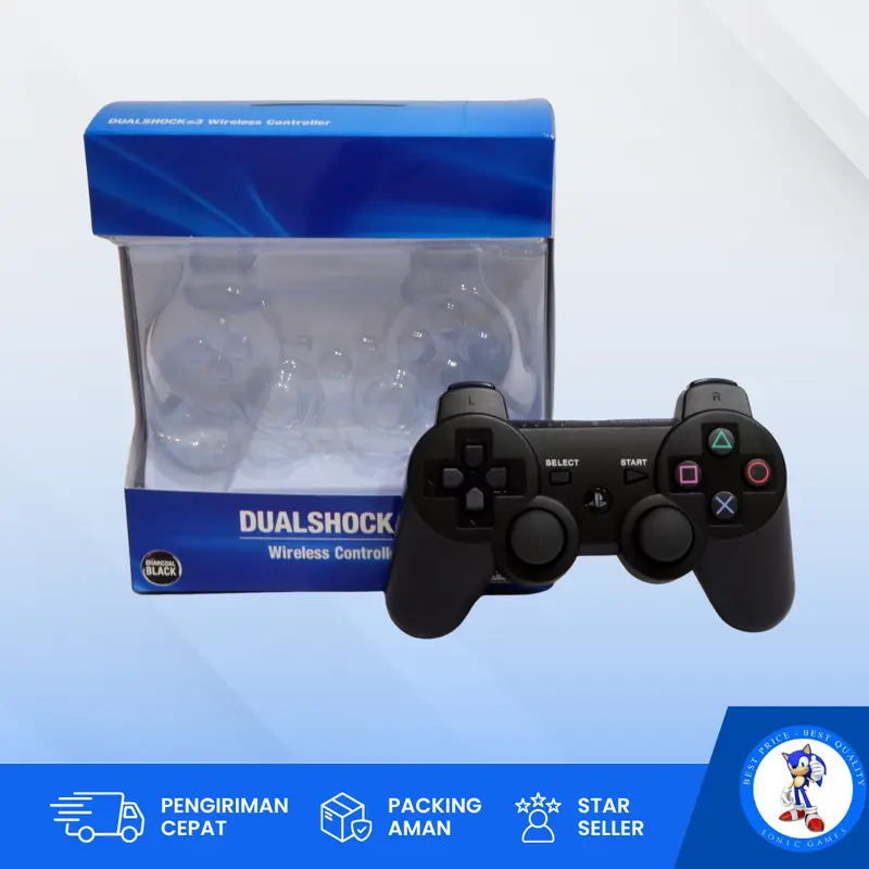 Stik PS3 OP wireless hitam Joystick Gamepad 4