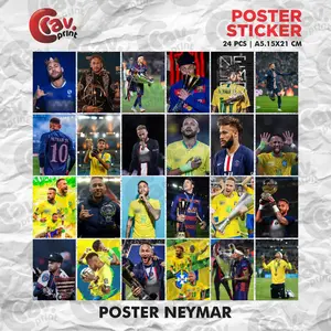 Poster Sticker Full Neymar | tinggal temper [isi 24 gambar]