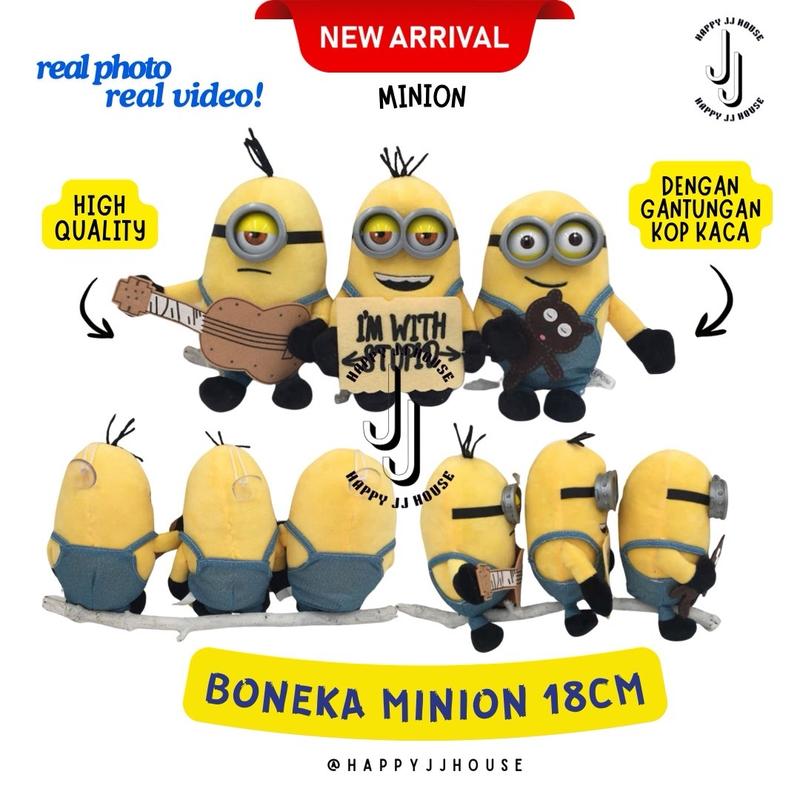 [HAPPYJJ]BONEKA MINION VIRAL DENGAN KOP KACA Dolls 0