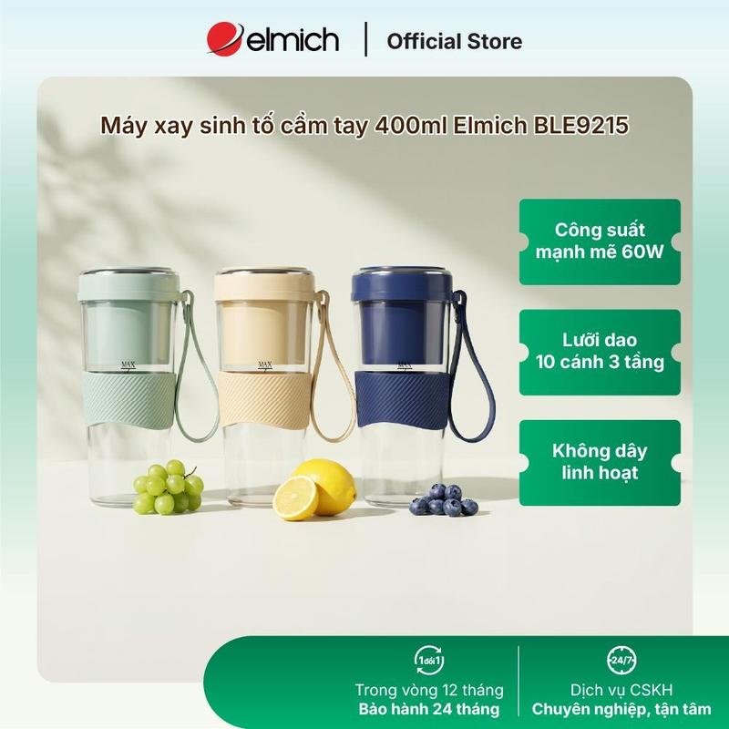 Máy xay sinh tố cầm tay 400ml Elmich BLE9215