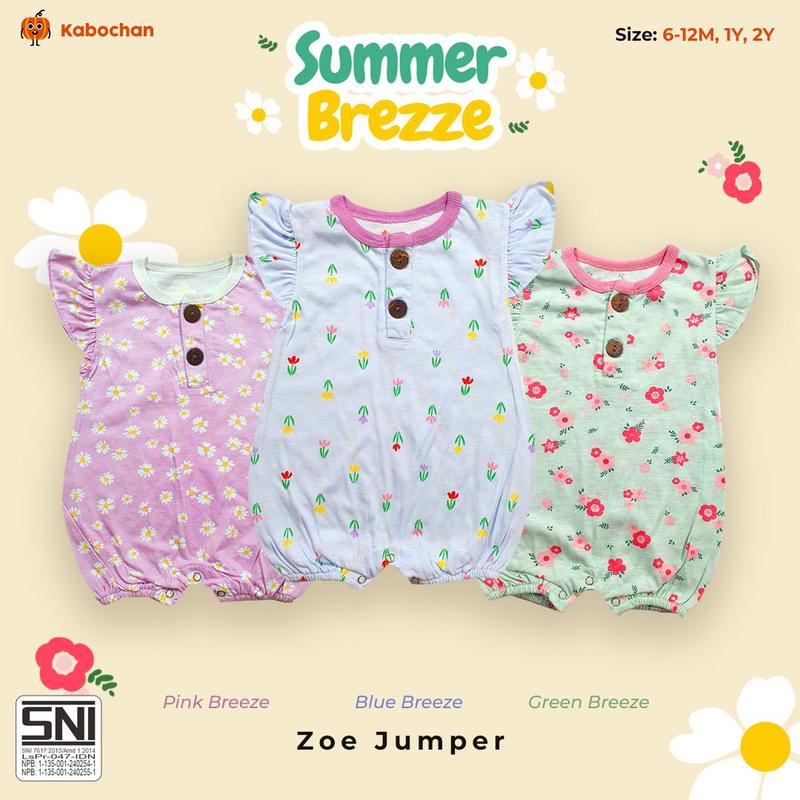 TERBARU!3pcs ZOE JUMPER RUFFLE BY KABOCHAN UP TO 2 YEAR 1