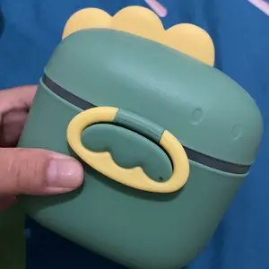 LAKOE Tempat susu bubuk bayi kotak susu milk powder container green pink