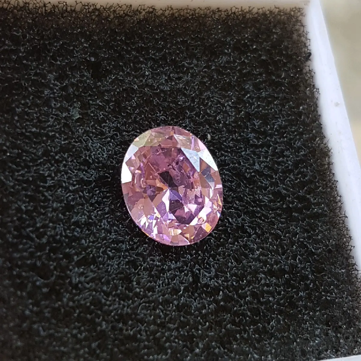 Batu akik sere pink nempel kaca original
