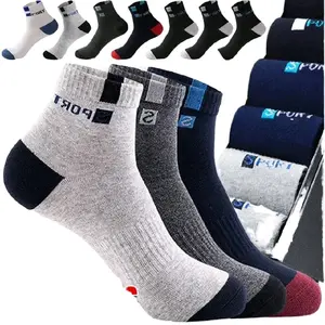 paket 3 dan 6 pasang kaos kaki new sport remaja dewasa bahan katun lembut tebal semata kaki pria wanita hitam abu Pendek Kaus