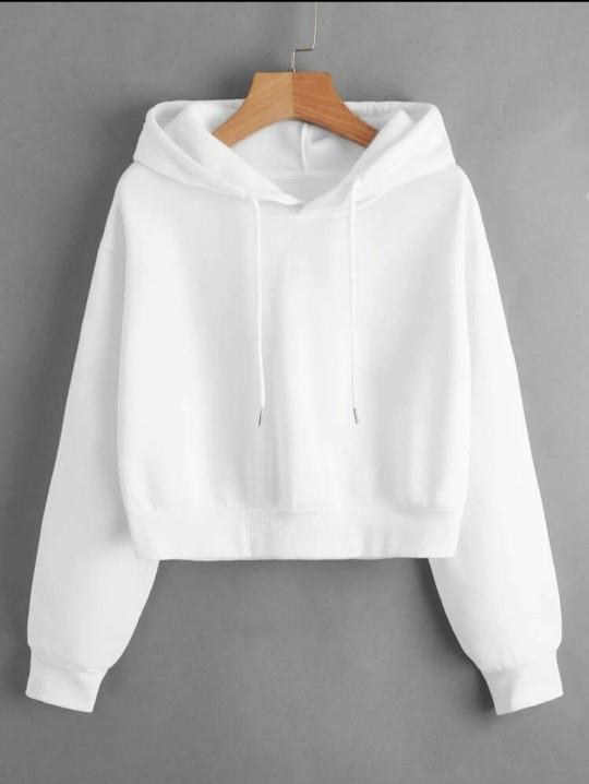 Product Introduction of Sweater Crop Hoodie Wanita Fleece Lembut 4
