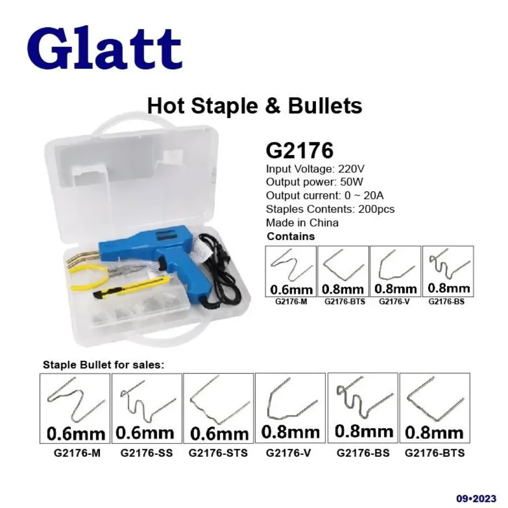 Glatt Plastic Welder Set (Hot Staple Bullet)