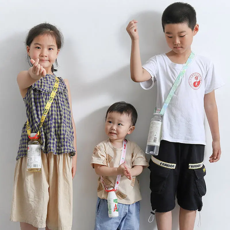 Dụng Cụ Hữu Ích Mang Theo Nước, Dành Cho Trẻ Em, Thích Hợp Đi Chơi, Cầm Tay, Có Dây Đeo Buộc Chai Đồ Uống Nước Khoáng, Tương Thích Với Chai Nước Thông Dụng Và Cốc 4