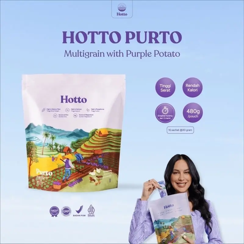 Hotto purto multigrain 1 pouch isi 16 sachet