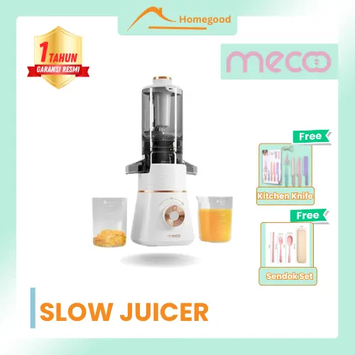 Mecoo Aesthetic Slow Juicer Extra Big Mouth Meco Mecco Juicer Buah Juice Blender Buah 0