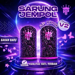 AP KING Sarung Jempol V2 Premium Ungu Logo Reflective & Responsif Untuk Game Free Fire Gaming Lancar Bahan Baru Kualitas Baik