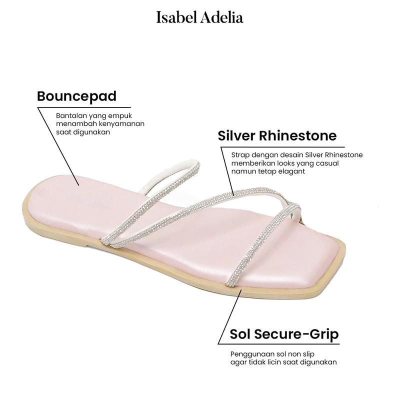 Isabel Adelia ALICE Sandal Wanita Harian Elegan Teplek Kekinian Empuk Mewah Sendal Flat 7