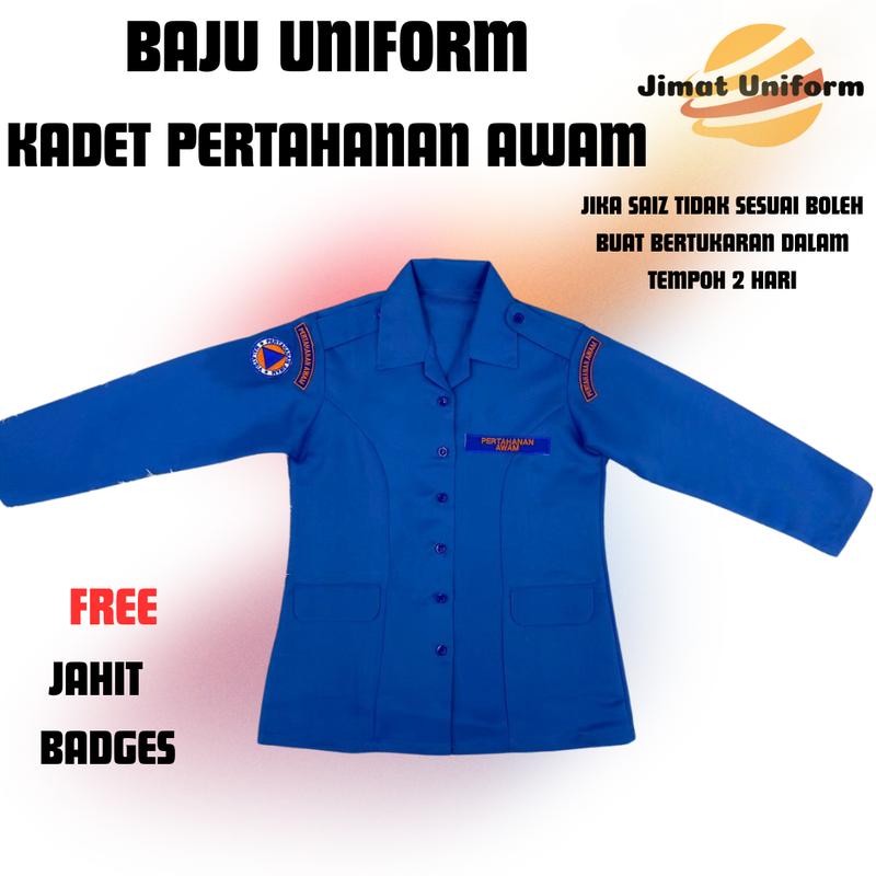 Baju Uniform Kadet Pertahanan Awam (KPA)(JPA)(APM) Lengan Panjang ...