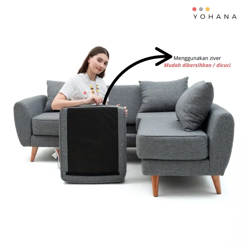 Yohana Sofa Arabela L Sudut 3 Dan 2 Dudukan Minimalis 4