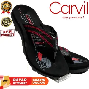 ￼SANDAL ANAK DAN DEWASA LAKI-LAKI -  SANDAL ANAK TRENDI ANTI AIR - SANDAL ANAK DAN DEWASA UNTUK UKURAN 28-44 CARVIL 100%ORIGINAL Jepit