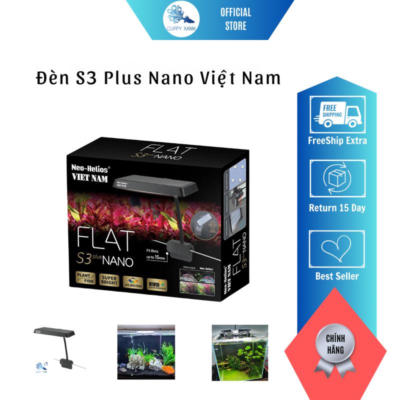 Bản VN- Đèn led Neo S3 Flat Nano Plus RGB tăng cường màu sắc cho cây và cá dạng mini phù hợp bể cá nhỏ(bảo hành 6 tháng) 3s