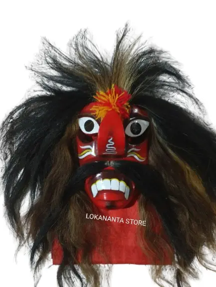 TOPENG GANONGAN (GANONG) BUJANG GANONG PONOROGO MAINAN anak Bulu sintetis 0