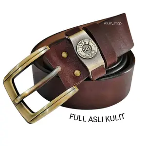 LEATER IKAT PINGGANG KULIT SAPI ASLI PRIA Belt gold Ikat pinggang genuine leather