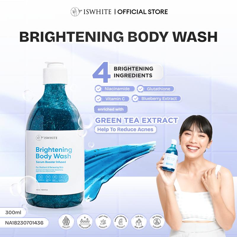 ISWHITE Perfect Glowing Body Protection Complete Package-Paket Cerah Glowing Maksimal Sebadan | Mencerahkan Kulit Hingga Ke Sela Tergelap | Halal BPOM 3