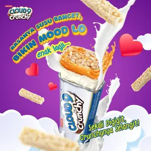 ( Berkah ) Cloud 9 Crunchy Wafer Bar Coklat Vanila Renyah 336 Gr 1 Box 24 Pcs Jack & Jill  Wafle Waffer Biskuit Renyah Snack Cemilan Anak