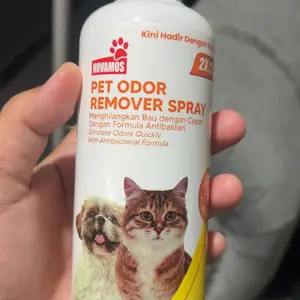 Novamos Penghilang Bau Kotoran Kucing & Anjing Terbaik - Pet Odor Remover Spray Parfum Apel Lemon Strawberry Membunuh Bakteri & Membuat Ruangan Wangi Tahan Lama