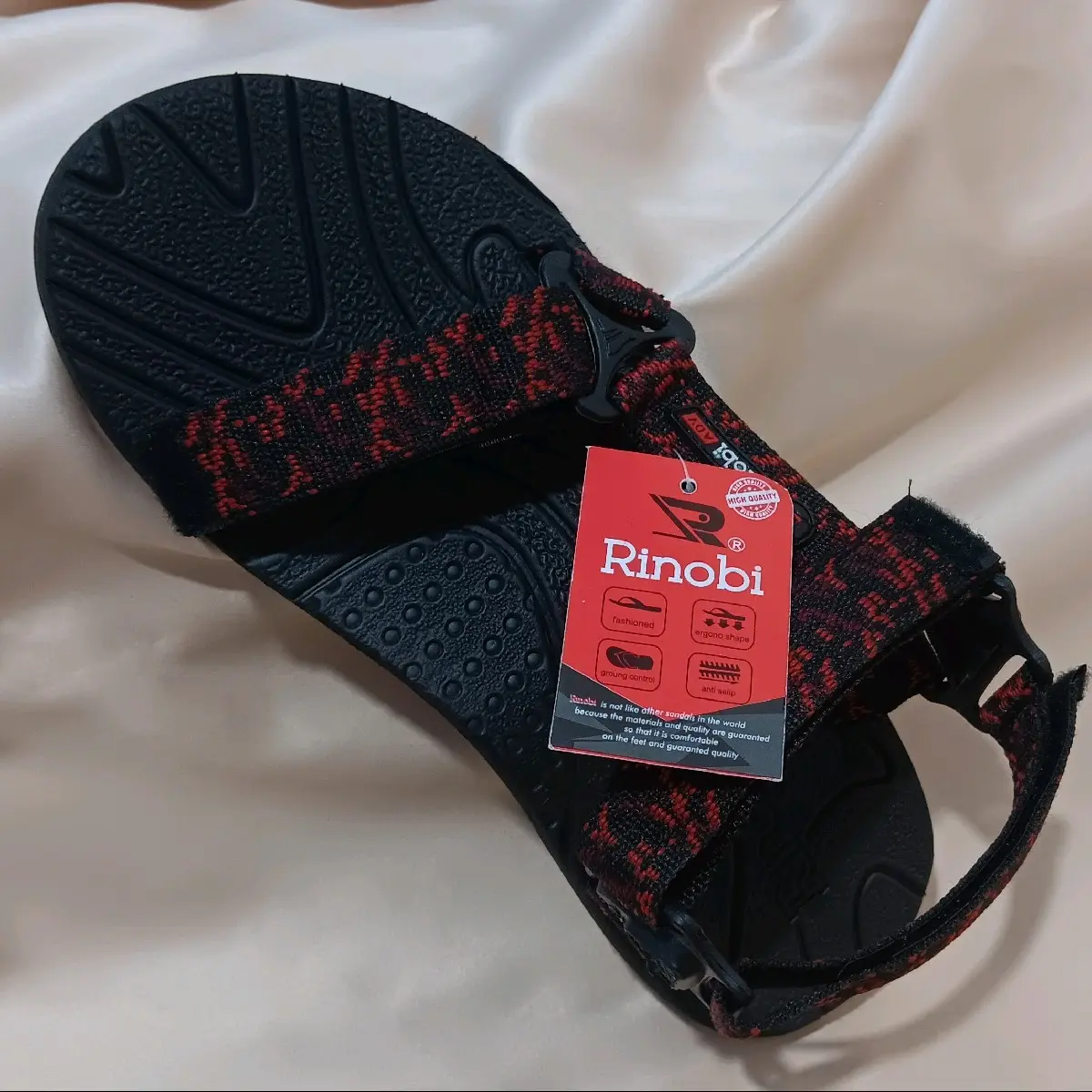 SANDAL GUNUNG OUTDOOR   HITAM MERAH size 39 - 43