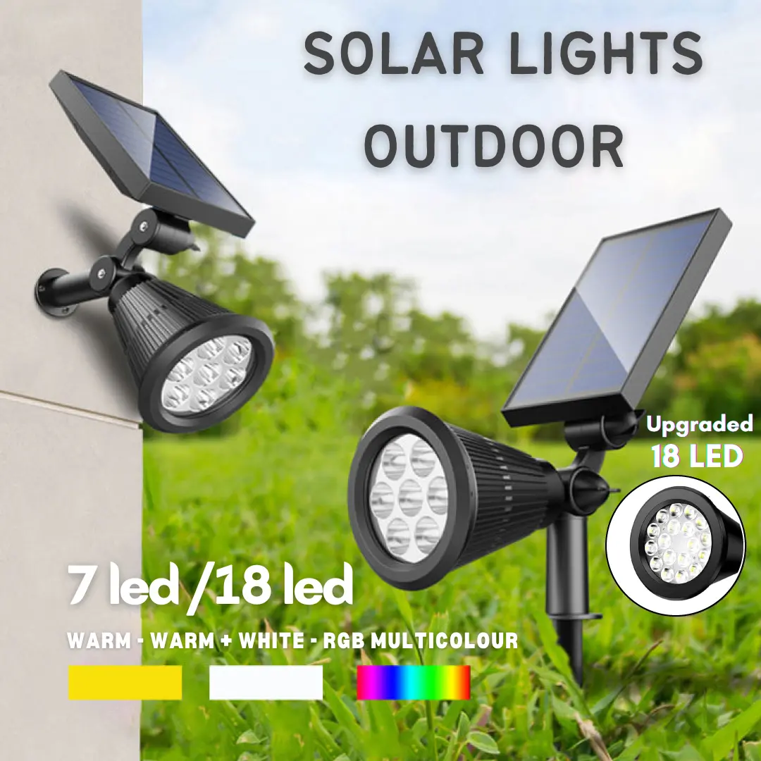 7 LED Lights Multi Colors Lamp Adjustable Landscape Outdoor Lighting Garden Yard