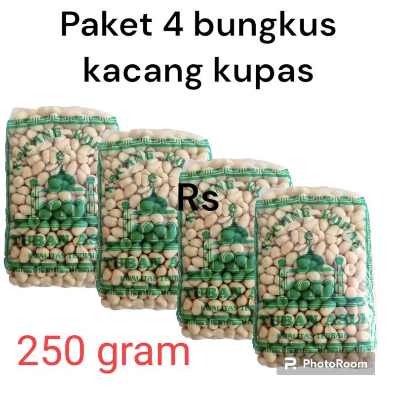 DISKON 4 Bungkus/3 bungkus kacang kupas tuban /bungkus BISA COD 250 GRAM kacang ukuran kecil untuk kacang bawang 6