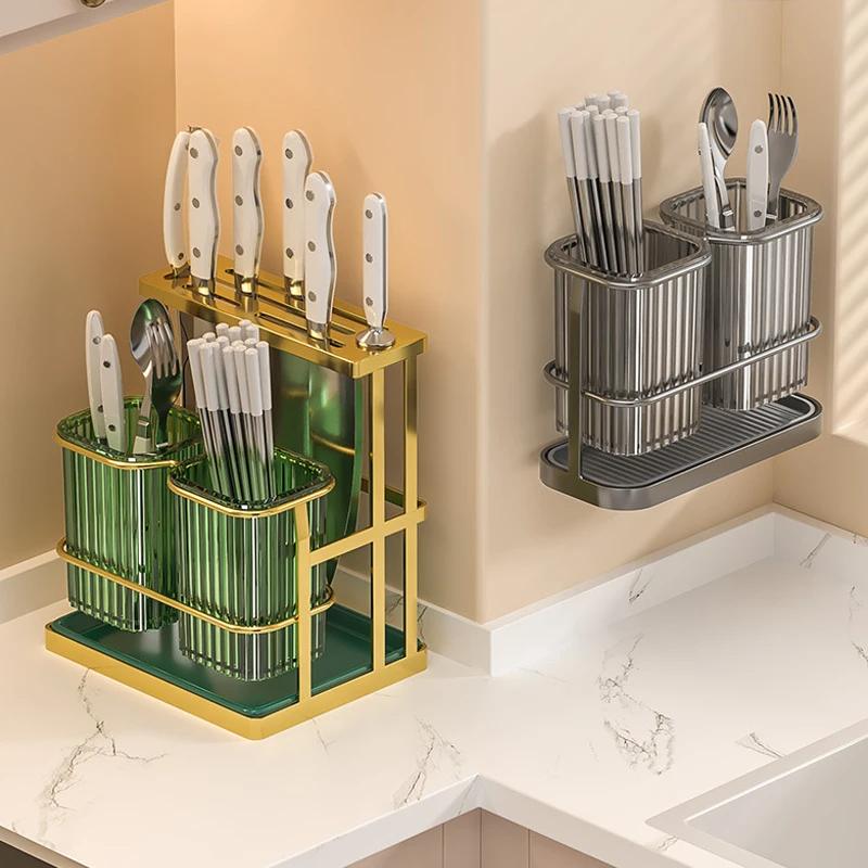 Kitchen Cutlery Holder Spoon Fork Storage Rack Organizer Utensils ...
