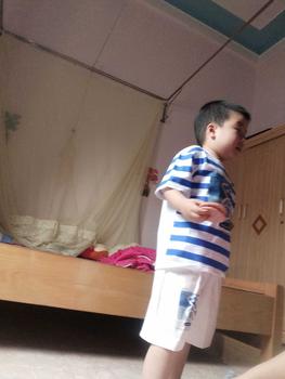 Product Review of [ Linh An Kids ] ( 7-30kg) Bộ cộc tay in gấu áo kẻ xanh cotton kèm quần thô trắng mềm mát cho bé trai mặc đi học , đi chơi lễ tết cực ngầu from B**h A** 0