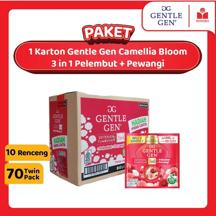 Gambar 1 Karton Deterjen Gentle Gen Camellia Bloom Twinpack Sachet dari Mayora Kota Administrasi Jakarta Barat Tokopedia