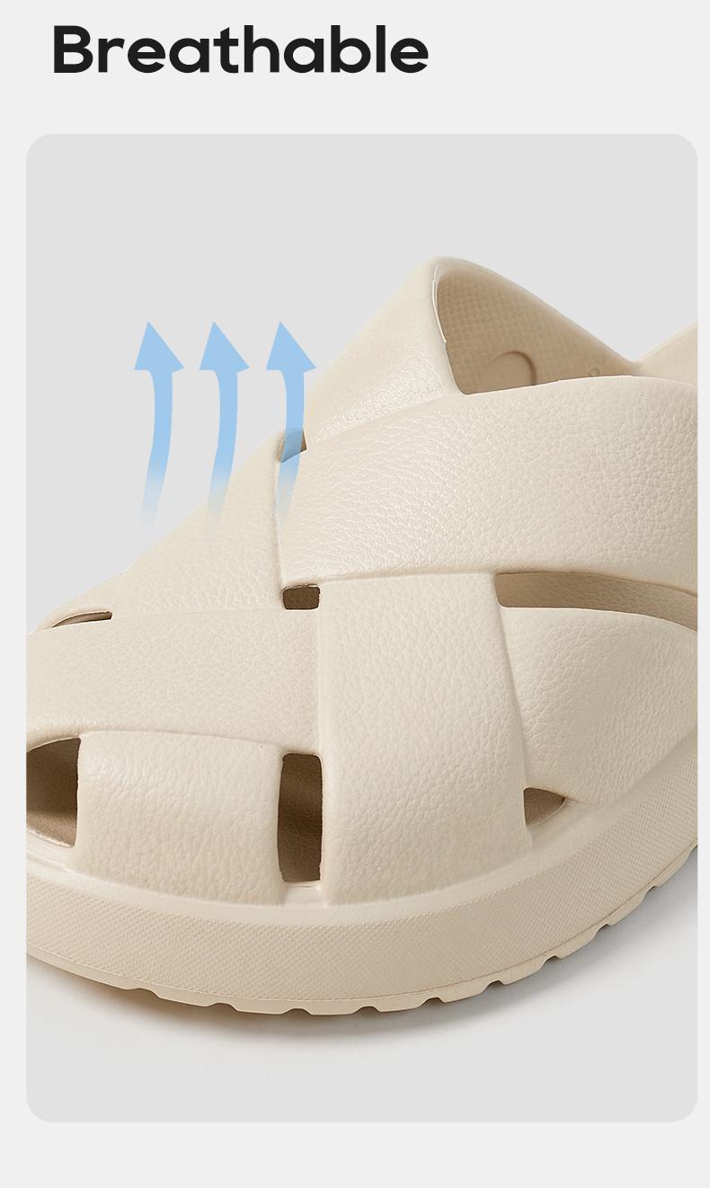 UTUNE Sandal Anyaman EVA Nyaman Ringan Anti Slip untuk Pria Wanita Cocok Dipakai di Rumah Pantai Jalan-jalan Trend 2025 Shoes Sendal